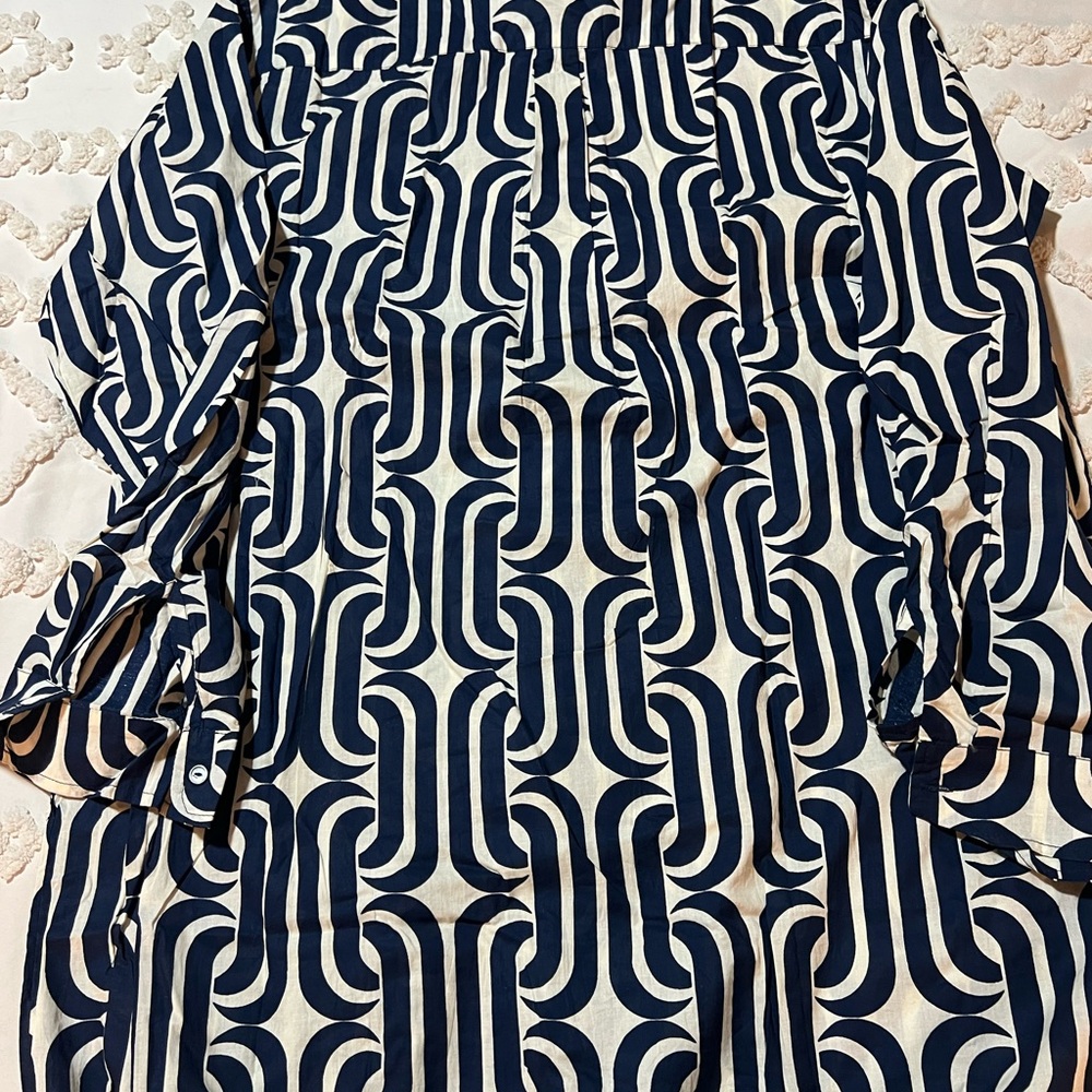 Velvet by Graham & Spencer Navy and White Maxi Dress - Picture 14 of 16